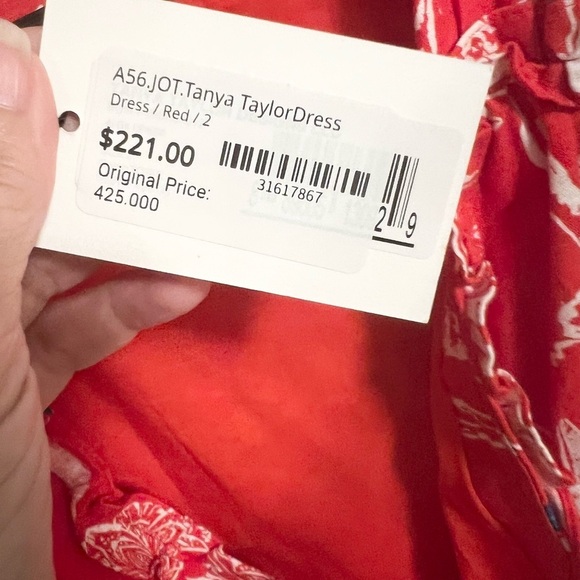 NWT TANYA TAYLOR ALDA LINEN-BLEND WRAP DRESS size 2 - Picture 4 of 12